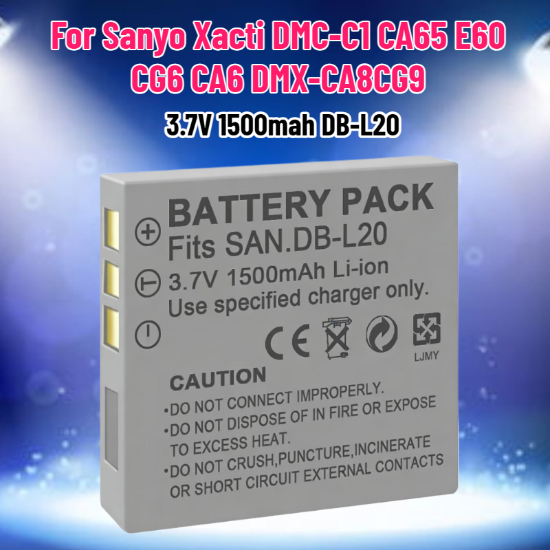 Drone Camera Action - 3,7V 1500mAh DB-L20 Akku für Sanyo