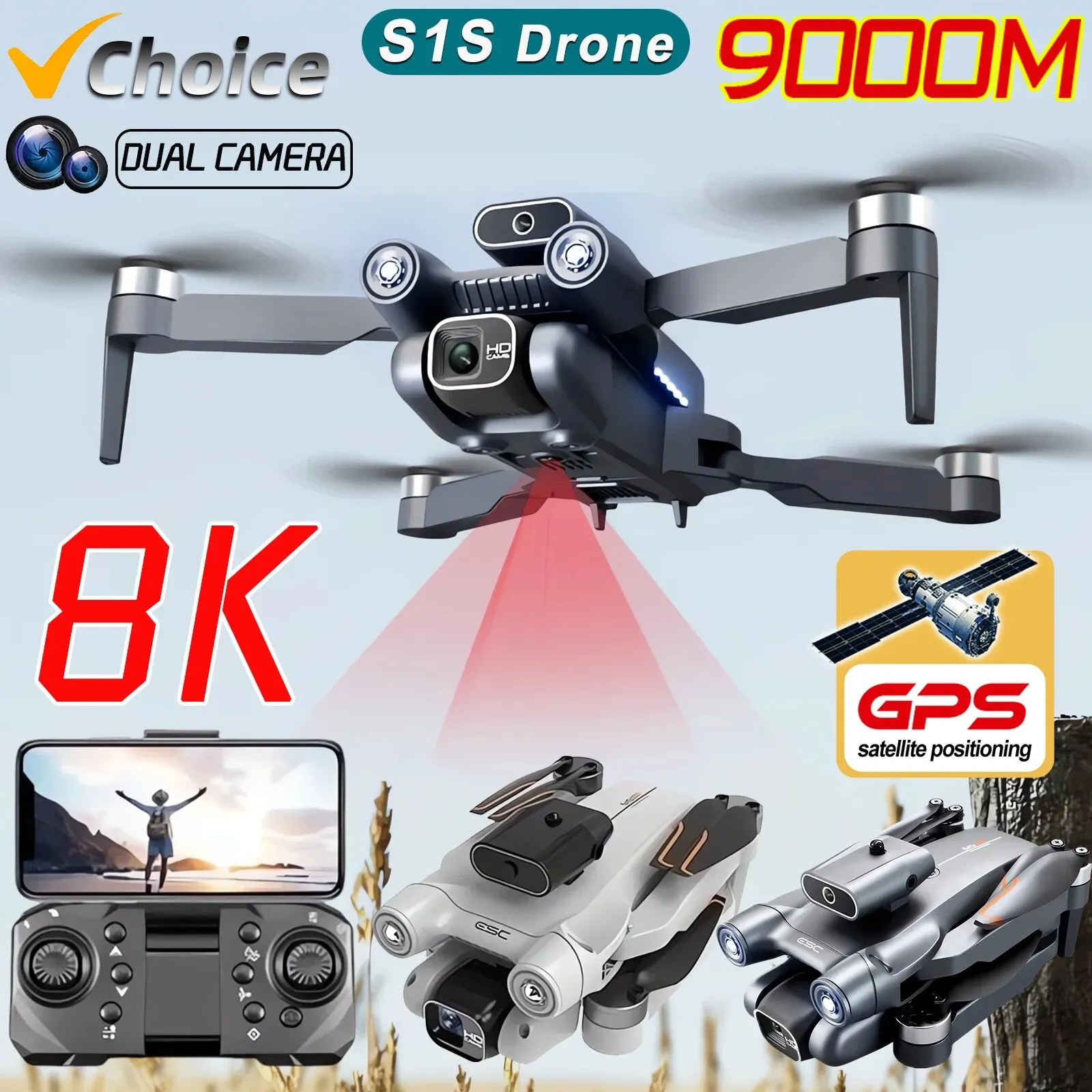 Neue s1s 5g gps drohnen kamera – Drone Camera Hd Bewertung und Preis