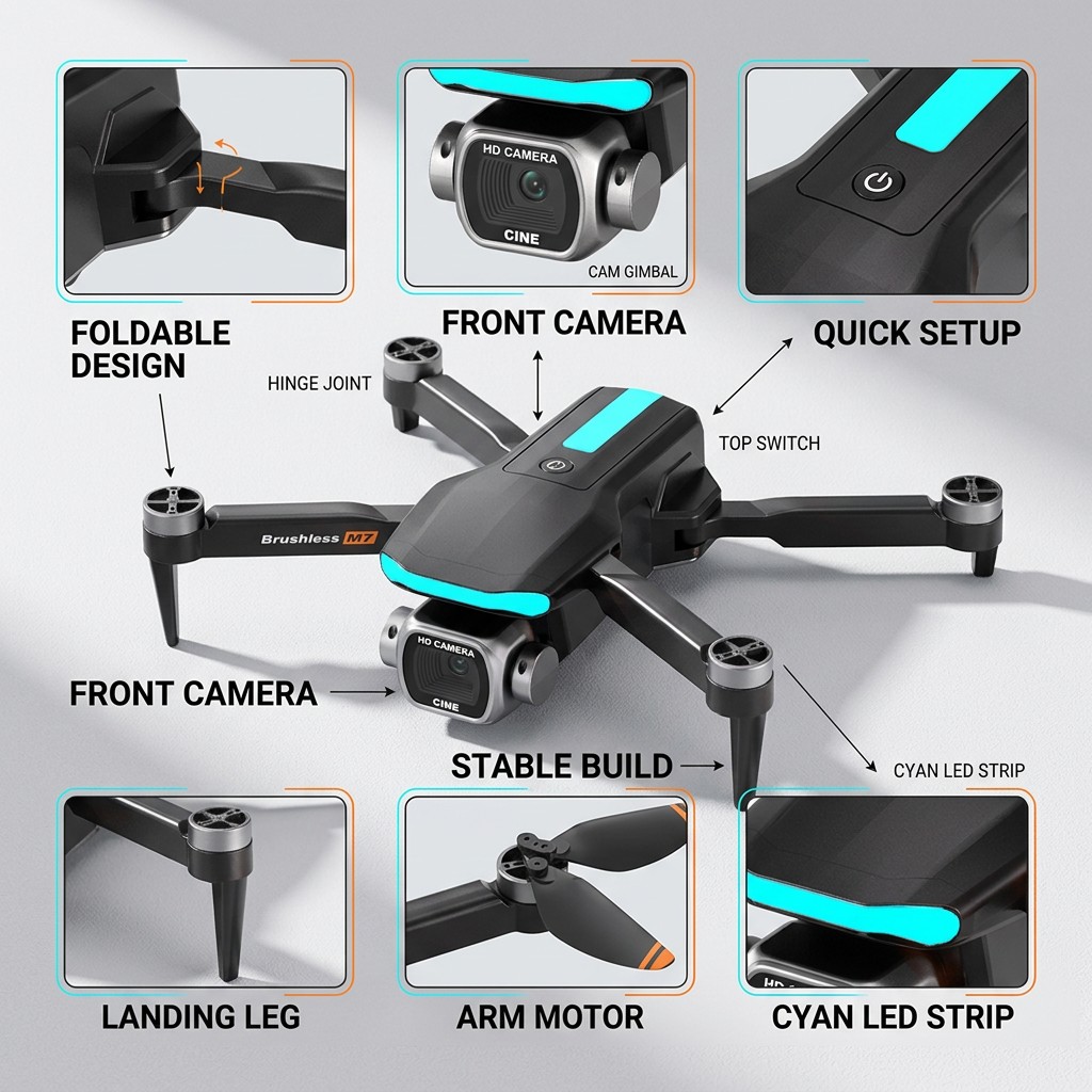 Neue M7 RC-Drohne Professionel – Drone Camera Professional Bewertung und Preis